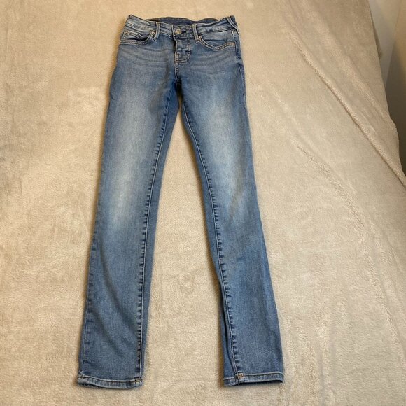 True Religion Womans Jeans Size 25 Stella Mid Rise Skinny Blue Denim Cotton Stre - Picture 15 of 15